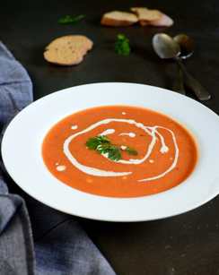 Recette de soupe au fenouil rôti et à la tomate Recette Indienne Traditionnelle