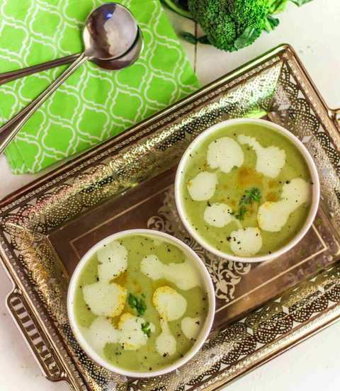 Recette de soupe aux champignons et brocoli Recette Indienne Traditionnelle