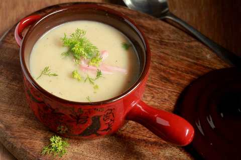 Recette de soupe de radis crème avec une patate douce Recette Indienne Traditionnelle