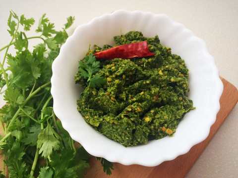 Recette thovayale Kothamalli (chutney de coriandre sec) Recette Indienne Traditionnelle