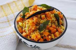 Recette USILI de carotte paruppu – Lentilles cuits à la vapeur émiettées de carottes Recette Indienne Traditionnelle