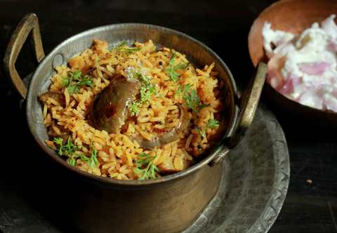 Recette de Vaangi Bhaat (riz brinjal de style maharashtrien) Recette Indienne Traditionnelle