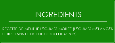 Recette de menthe Légumes MOILEE (Légumes mélangés cuits dans le lait de coco de Minty) Ingrédients Recette Indienne Traditionnelle