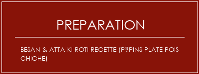 Réalisation de Besan & Atta Ki Roti recette (pépins plate pois chiche) Recette Indienne Traditionnelle