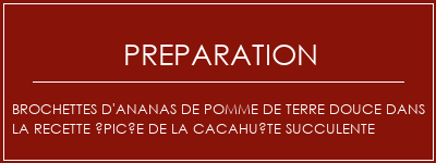 Réalisation de Brochettes d'ananas de pomme de terre douce dans la recette épicée de la cacahuète succulente Recette Indienne Traditionnelle