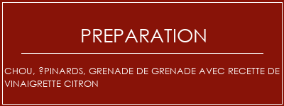 Réalisation de Chou, épinards, grenade de grenade avec recette de vinaigrette citron Recette Indienne Traditionnelle