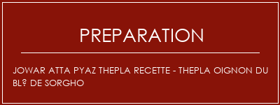 Réalisation de JOWAR ATTA PYAZ THEPLA Recette - Thepla oignon du blé de sorgho Recette Indienne Traditionnelle