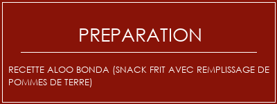 Réalisation de Recette Aloo Bonda (snack frit avec remplissage de pommes de terre) Recette Indienne Traditionnelle