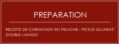 Réalisation de Recette de cornichon en peluche - Pickle Gujarati Double Mango Recette Indienne Traditionnelle