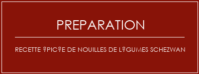 Réalisation de Recette épicée de nouilles de légumes Schezwan Recette Indienne Traditionnelle