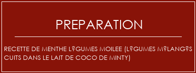 Réalisation de Recette de menthe Légumes MOILEE (Légumes mélangés cuits dans le lait de coco de Minty) Recette Indienne Traditionnelle