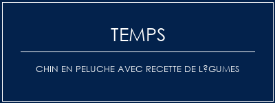 Temps de Préparation Chin en peluche avec recette de légumes Recette Indienne Traditionnelle