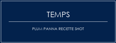 Temps de Préparation Plum Panna Recette Shot Recette Indienne Traditionnelle