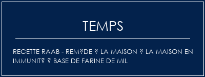 Temps de Préparation Recette Raab - Remède à la maison à la maison en immunité à base de farine de mil Recette Indienne Traditionnelle
