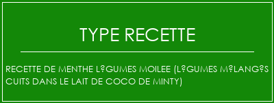 Recette de menthe Légumes MOILEE (Légumes mélangés cuits dans le lait de coco de Minty) Spécialité Recette Indienne Traditionnelle